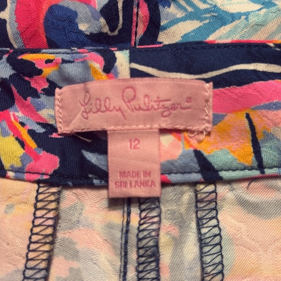 LILLY PULITZER Kelly Ankle Pants in Pink/Blue Size 12 — SIMPLY GORGEOUS!!! - Picture 9 of 10